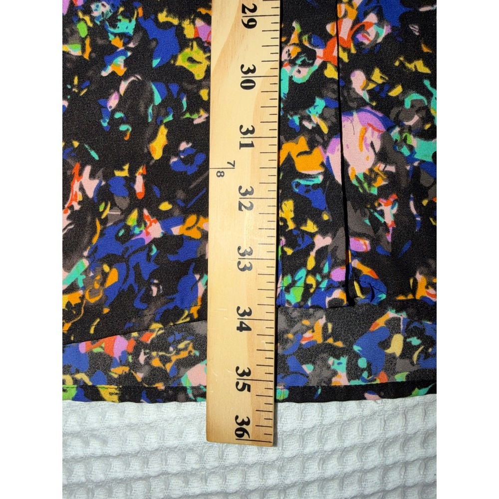 Collective Concepts Dress Womens Medium Black Multicolor Abstract Splatter Mini - Picture 5 of 9